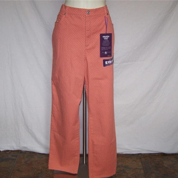Gloria Vanderbilt Pants - GLORIA VANDERBILT Pants 16 Tummy Slimmer Orange